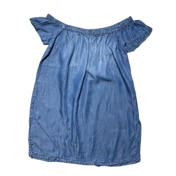 Cloth & Stone Blue Denim Off the Shoulder Mini Dress M - Picture 1 of 8